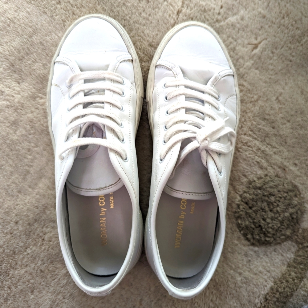 Common projects full leather white sneakers